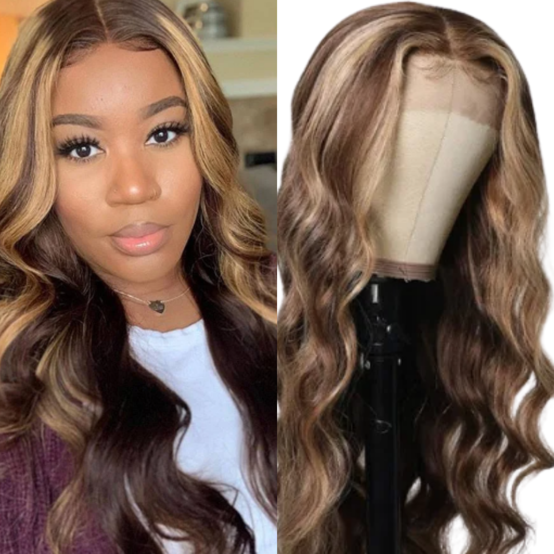 Body Wave Honey Blonde 13x4 Lace Front 150% Density Human Hair Wig image 2
