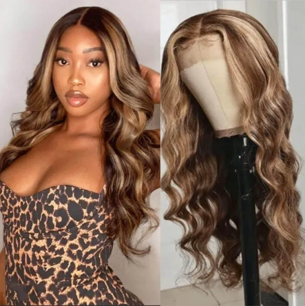 Body Wave Honey Blonde 13x4 Lace Front 150% Density Human Hair Wig image 1