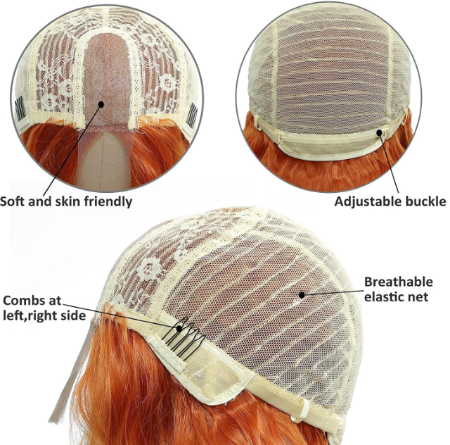 Ginger Synthetic Heat Resistant 24" Body Wave T-Part Lace Wig image 3