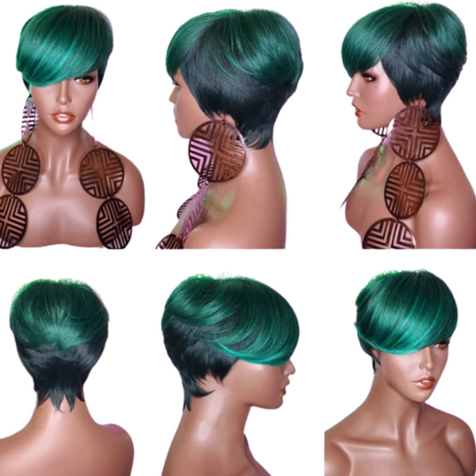 Blue Pixie Cut Synthetic Wig image 1