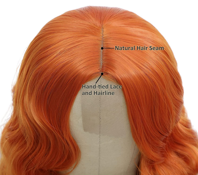 Ginger Synthetic Heat Resistant 24" Body Wave T-Part Lace Wig image 4