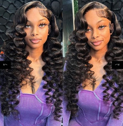 Loose Wave 210% Density 13x6 Lace  14" -  22" Lace 100% Human Hair Wig image 1
