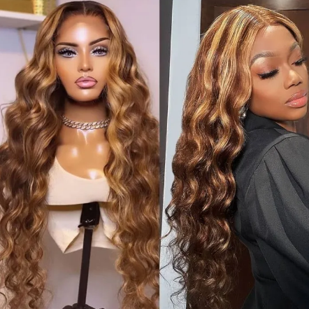 Body Wave Honey Blonde 13x4 Lace Front 150% Density Human Hair Wig image 0