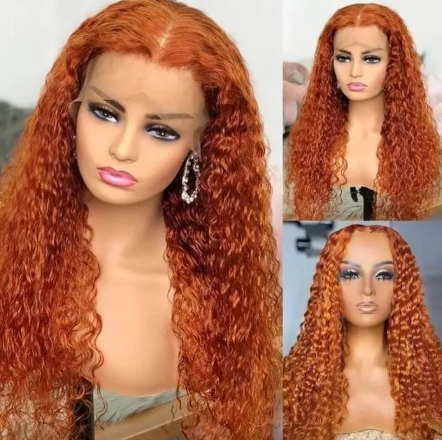 Ginger Water Wave Human Hair Wig image 2